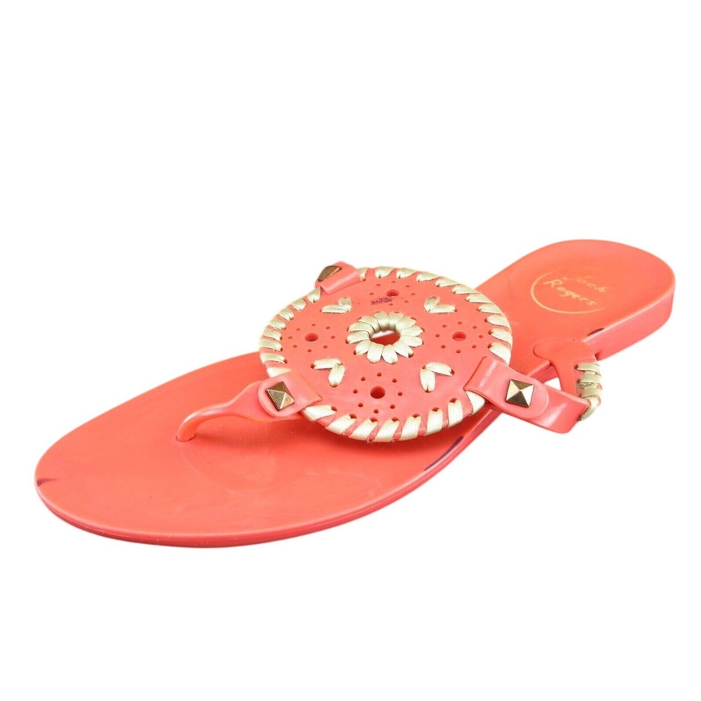 Jack Rogers Sz 8 M‎ Salmon Thong Synthetic Women Sandals